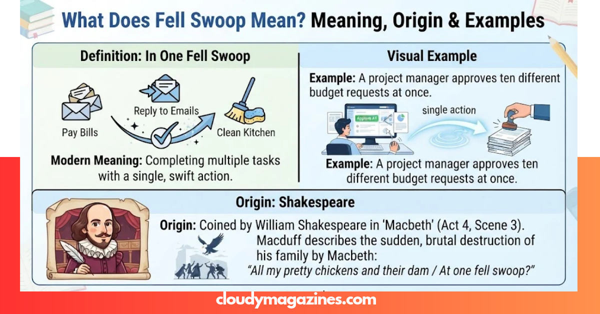 What Does Fell Swoop Mean? Meaning, Origin & Examples